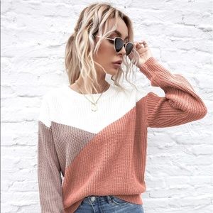 ColorBlock Drop Shoulder Sweater